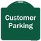 Signmission Customer Parking 2 Heavy-Gauge Aluminum Architectural Sign, 18" x 18", GW-1818-9856 A-DES-GW-1818-9856 - alternate 1